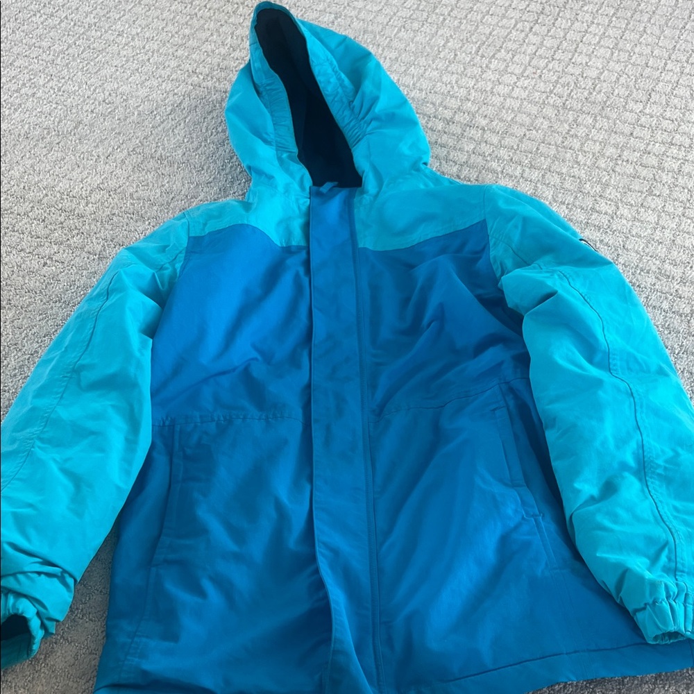 Lands' End Kids Teal and Blue Puffer Jacket